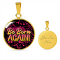 Be Born Again Pink Splatter Necklace