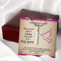 Personalized Cross Necklace and Baptism Message Card With Bible Verse John 3:5