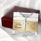 Personalized Cross and Baptism Message Card Mahogany Box Closed