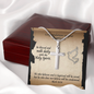 Personalized Cross Necklace and Baptism Message Card With Bible Verse Mark 16:16