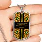 Bible Verse Kente Dog Tag - The Lord Is On My Side - Psalm 118:6