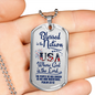 Blessed Is The Nation Dog Tag Necklace