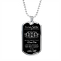 To My Son Dog Tag Necklace - The Best Thing