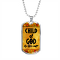 Child of God African Designed Dog Tag Necklace