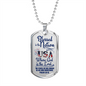 Blessed Is The Nation Dog Tag Necklace