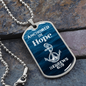 Anchored In Hope Bible Verse Dog Tag Necklace | Hebrews 6:19