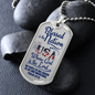 Blessed Is The Nation Dog Tag Necklace