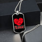 Love Inspirational Dog Tag Necklace - Heart Of Petals