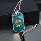 Anchored In Hope Bible Verse Dog Tag Necklace | Sunset Green