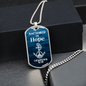 Anchored In Hope Bible Verse Dog Tag Necklace | Hebrews 6:19