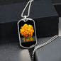Faith Inspirational Dog Tag Necklace - Yellow Flower