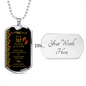 Merry 1st Christmas To My Daddy Dog Tag Necklace