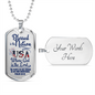 Blessed Is The Nation Dog Tag Necklace