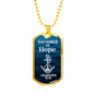 Anchored In Hope Bible Verse Dog Tag Necklace | Hebrews 6:19