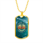 Anchored In Hope Bible Verse Dog Tag Necklace | Sunset Green