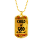 Child of God African Designed Dog Tag Necklace