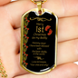 Merry 1st Christmas To My Daddy Dog Tag Necklace