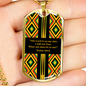 Bible Verse Kente Dog Tag - The Lord Is On My Side - Psalm 118:6