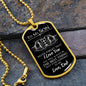 To My Son Dog Tag Necklace - The Best Thing