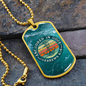 Anchored In Hope Bible Verse Dog Tag Necklace | Sunset Green