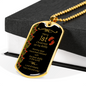 Merry 1st Christmas To My Daddy Dog Tag Necklace