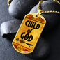 Child of God African Designed Dog Tag Necklace