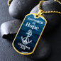 Anchored In Hope Bible Verse Dog Tag Necklace | Hebrews 6:19