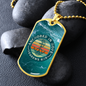 Anchored In Hope Bible Verse Dog Tag Necklace | Sunset Green