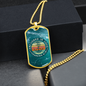 Anchored In Hope Bible Verse Dog Tag Necklace | Sunset Green