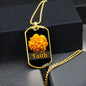 Faith Inspirational Dog Tag Necklace - Yellow Flower