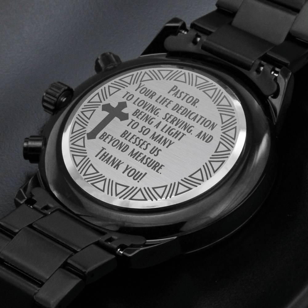 Pastor Life Dedication Appreciation Chronograph Watch