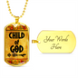 Child of God African Designed Dog Tag Necklace
