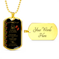 Merry 1st Christmas To My Daddy Dog Tag Necklace