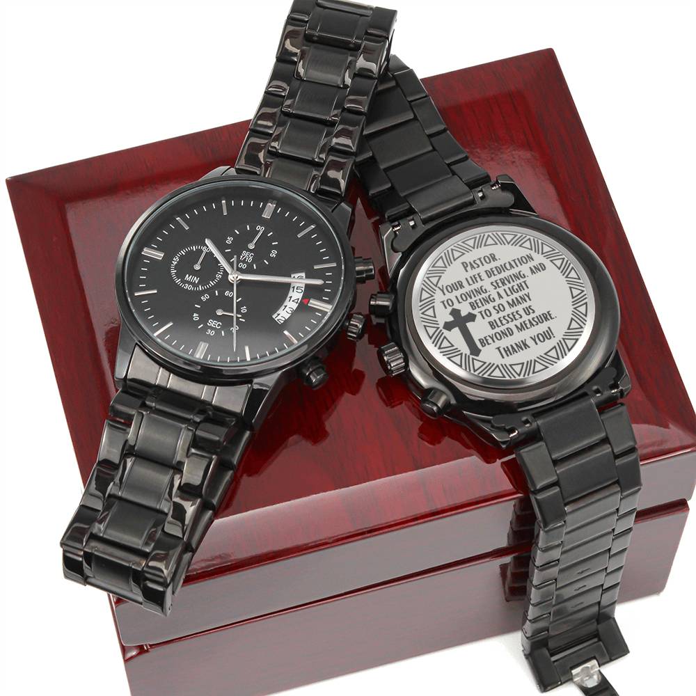 Pastor Life Dedication Appreciation Chronograph Watch