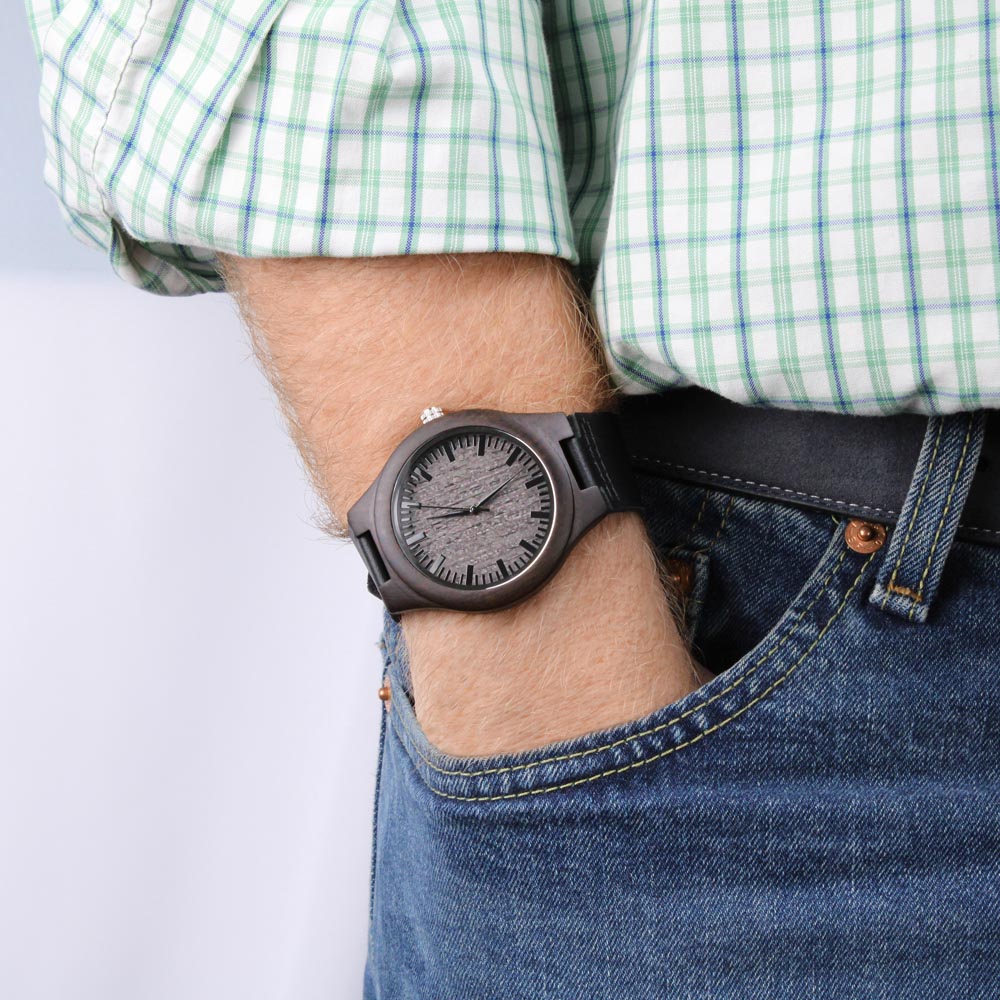 Pastor Appreciation Engraved Thank You Wood Watch