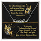 Custom Name Necklace To Wife Bible Verse Butterfly Card - Proverbs 18:22