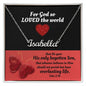 Custom Name Necklace With Bible Verse Message Card - John 3:16
