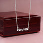 Custom Name Necklace With Message Card - Bible Verse Psalm 37:4