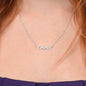 Custom Name Necklace With Message Card - Bible Verse Psalm 37:4