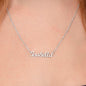 Custom Name Necklace With Bible Verse Message Card - Joshua 1:9