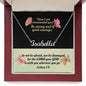 Custom Name Necklace With Bible Verse Message Card - Joshua 1:9