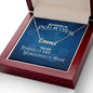 Custom Name Necklace And Bible Verse Psalm 139:14 Message Card - Blue