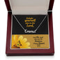 Name Necklace With Bible Verse Message Card In Mahogany Box