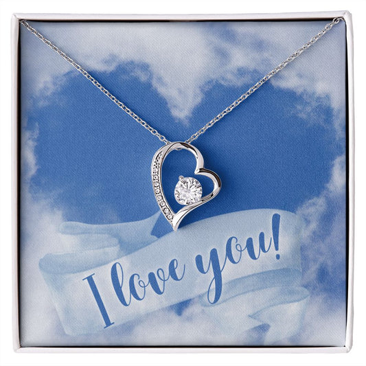 Forever Love Necklace - I Love You Jewelry Message Card