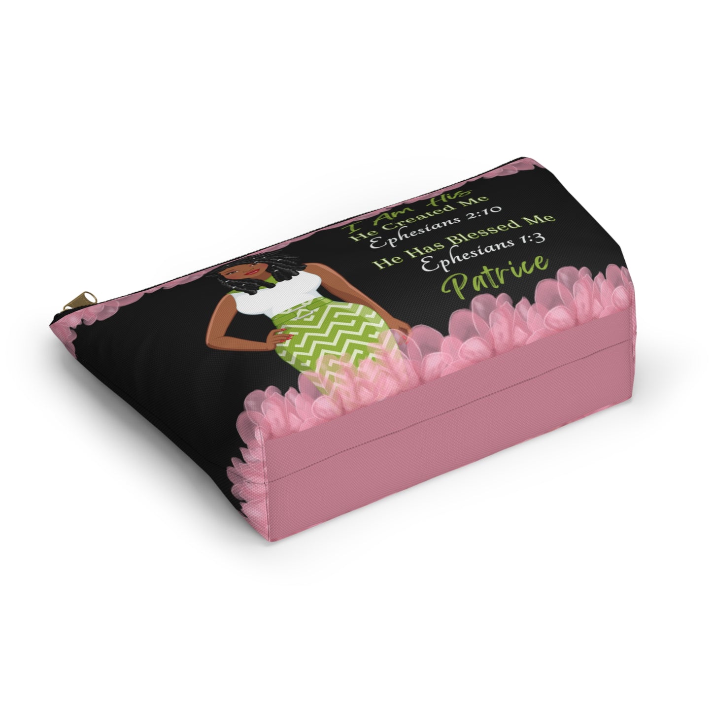 African American Woman Cosmetic Accessory Pouch - Bible Verses