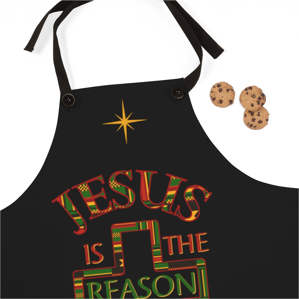 Jesus Is The Reason Kente Cross Cooking Apron