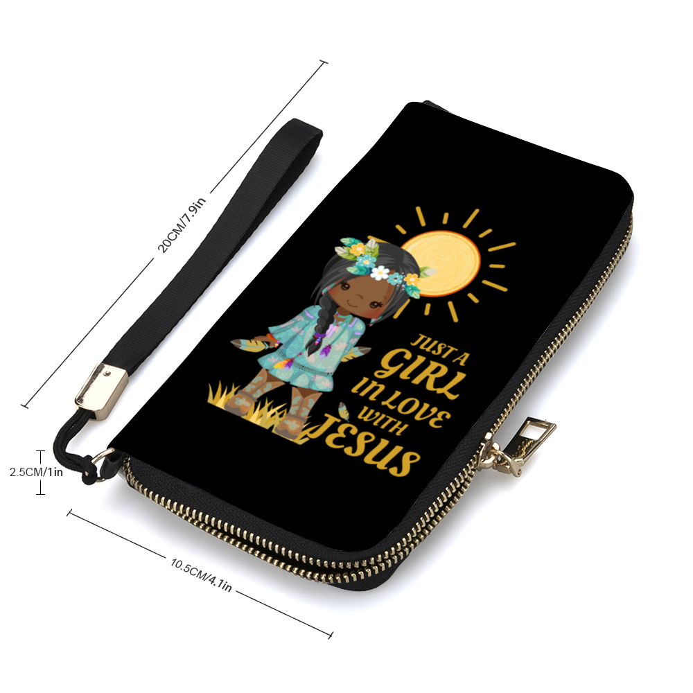 Girl In Love With Jesus Wallet Wristlet With Credit Card Holders