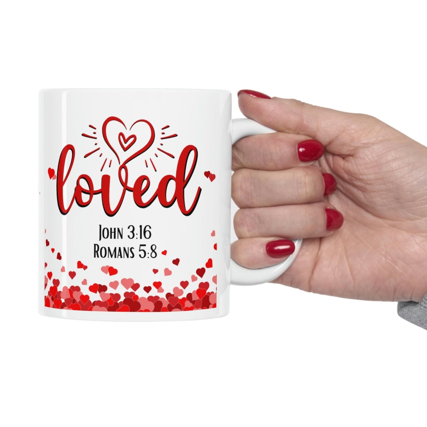 Loved Christian Bible Verse Ceramic Mug