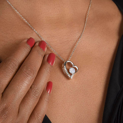 Personalized African American Auntie Forever Love Necklace Message Card - Classy & Cool