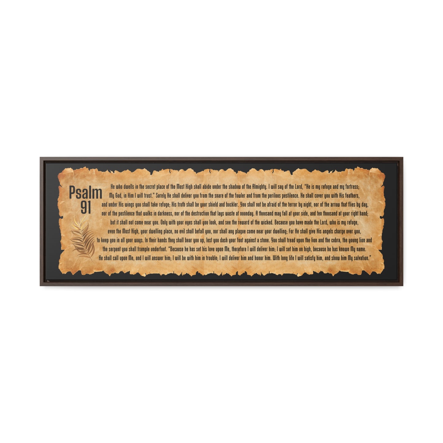 Psalm 91 Bible Verse Canvas Wall Art